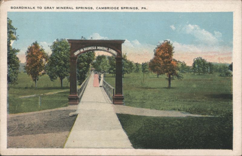 Boardwalk to Gray Mineral Springs Archway Cambridge Springs Pennsylvania