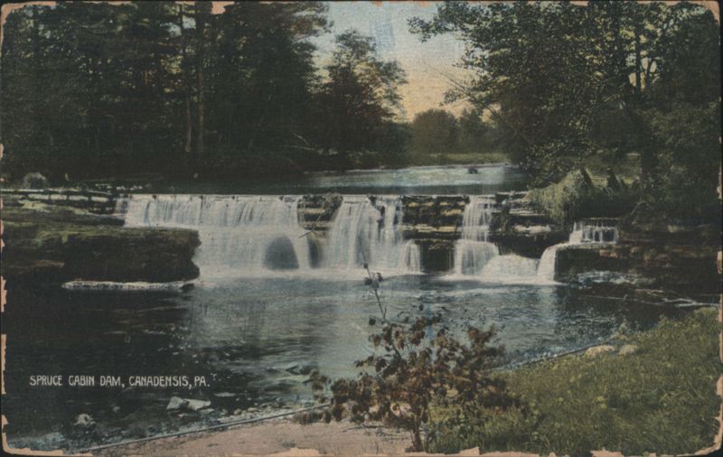 Spruce Cabin Dam Waterfall, Canadenis, Pennsylvania Canadensis