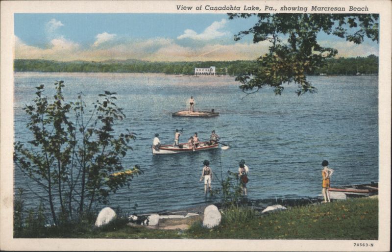View of Canadohta Lake, Marcresan Beach, PA Pennsylvania
