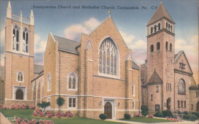 Presbyterian and Methodist Churches, Carbondale, PA Pennsylvania