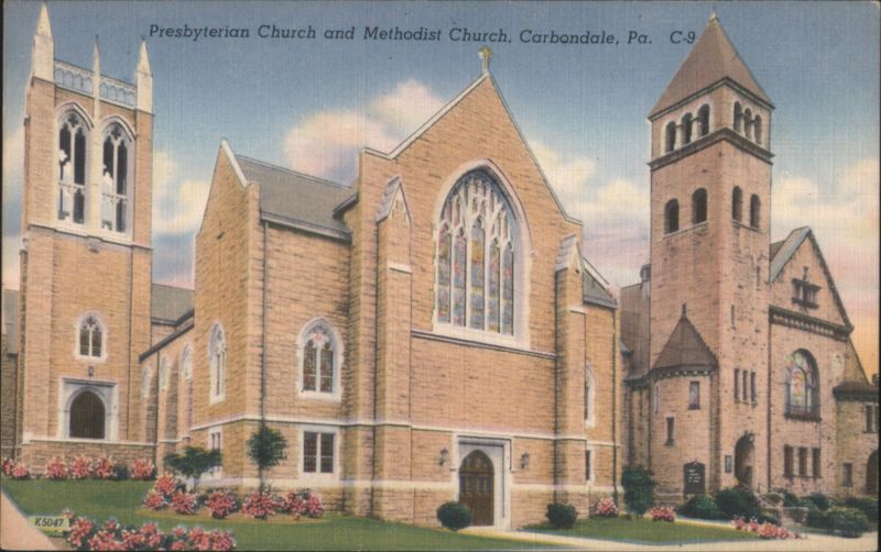 Presbyterian & Methodist Churches, Carbondale, PA Pennsylvania