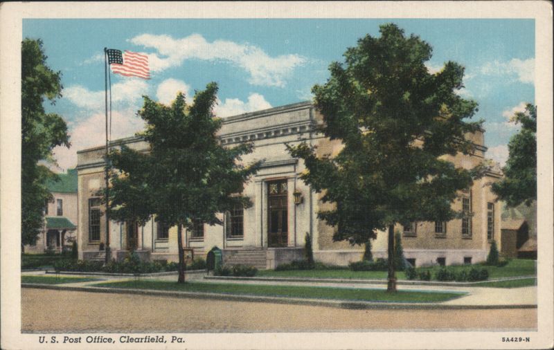 U.S. Post Office, American Flag Clearfield Pennsylvania
