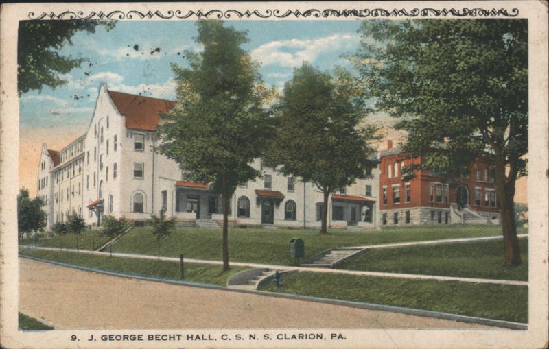 J. George Becht Hall, C. S. N. S. Clarion, PA Campus View Pennsylvania