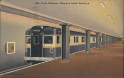 Train Platform, Chicago's Initial Subways Postcard