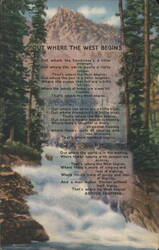 Out Where The West Begins Poem, Rocky Mountains Postcard