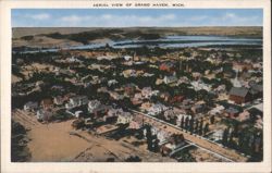 Aerial View of Grand Haven Postcard