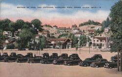 Oval and Cottages, Highland Park, Grand Haven, MI Postcard