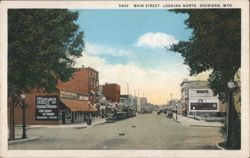 Main Street Looking North, Sheridan, Wyoming Postcard