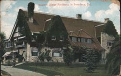 Busch's Winter Residence, Pasadena, CA Postcard