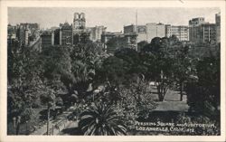 Pershing Square and Auditorium, Los Angeles, Calif. Postcard