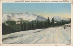 Summit of Berthoud Pass, Continental Divide, Colorado Postcard