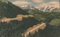 MT. YPSILON AND MUMMY RANGE FROM THE TRAIL RIDGE ROAD Postcard