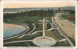 Seattle Volunteer Park Gardens, Lily Pond & Reservoir Postcard
