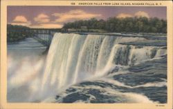 American Falls from Luna Island, Niagara Falls Postcard
