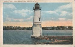 Sunken Rock Light House, 1000 Islands, NY Postcard