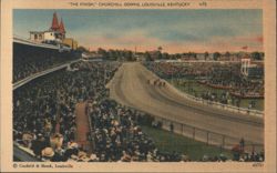 The Finish, Churchill Downs, Louisville, KY Postcard