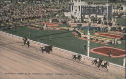 Kentucky Derby Race, Churchill Downs Postcard