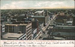 Bird's-eye View Looking East St. Paul & Main Sts. Postcard