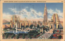 Golden Gate International Exposition, Treasure Island, CA Postcard