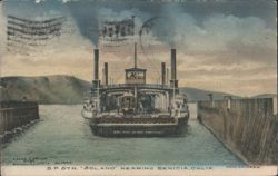 S.P. Str. 'Solano' from San Francisco Nearing Benicia, CA Postcard