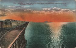 Sunrise on Great Salt Lake, San Francisco Overland Limited Postcard