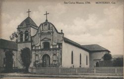 San Carlos Mission, 1794 Postcard