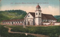Santa Cruz Mission, Founded 1793, California Postcard