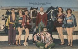Gainesville Community Circus Performers & Horses, Texas Postcard