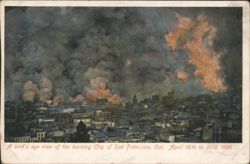 Burning San Francisco, April 18-20, 1906 Postcard