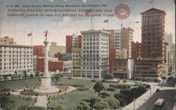 Union Square, Dewey Monument, Panama-Pacific Exposition Postcard
