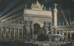 Arch of Rising Sun, Court of Universe, PPIE 1915 Night Postcard