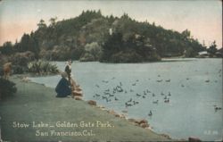 Stow Lake, Golden Gate Park, San Francisco Postcard