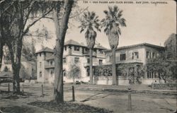 Old Palms and Club House, San Jose, CA Postcard