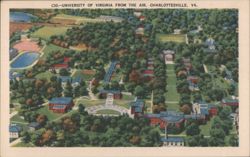 University of Virginia from the Air, Charlottesville Postcard
