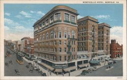 Monticello Hotel, Norfolk, VA Postcard