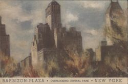 Barbizon-Plaza Hotel Overlooking Central Park, New York Postcard