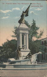 Francis Scott Key Monument, Eutaw Place Postcard