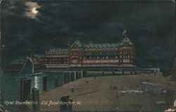 Hotel Chamberlin at Old Point Comfort, VA by Moonlight Postcard