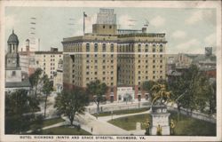 Hotel Richmond, Ninth and Grace Streets Postcard