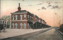 588 - Santa Fe Depot, Topeka, Kan. Postcard