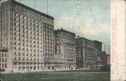Auditorium and Annex, Michigan Ave. View, Chicago Postcard