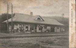 L.V.R.R. Station, Laceyville, PA Postcard