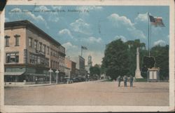 Market Square and Cameron Park, Sunbury, PA Postcard