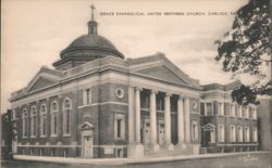 Grace Evangelical United Brethren Church, Carlisle, PA Postcard