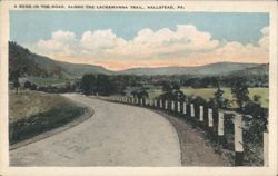 A Bend in the Road, Lackawanna Trail Postcard