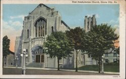 First Presbyterian Church, Grove City, PA Postcard