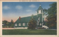 Church of St. Anne, Canadensis, PA Postcard