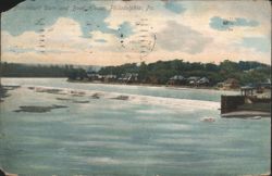 Fairmount Dam and Boat House Postcard