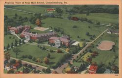 Airplane View of Penn Hall School, Chambersburg, PA Postcard