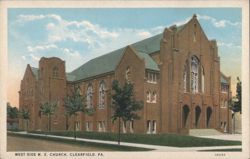West Side M. E. Church, Clearfield, PA Postcard